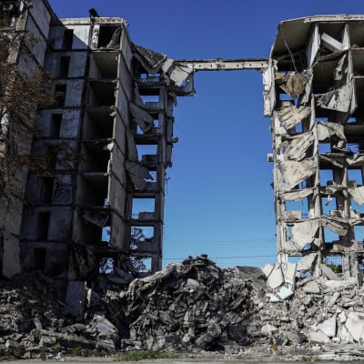 Tuhoutunut rakennus Mariupolissa, Itä-Ukrainassa, 25.9.2022