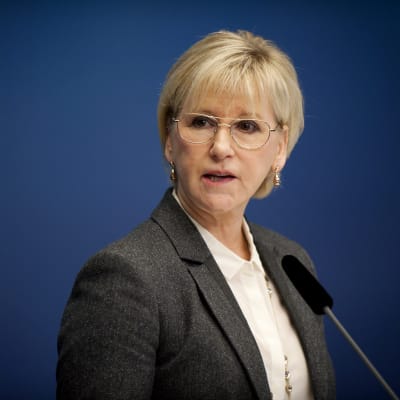 Utrikesminister Margot Wallström på Rosenbad den 30 oktober 2014.