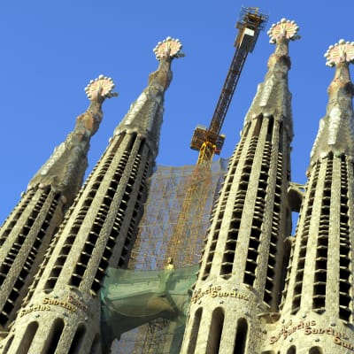 Kyrkan Sagrada Familia i Barcelona i Spanien.
