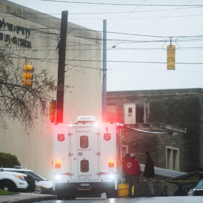 Synagogan som utsattes för attack i Pittsburgh. 
