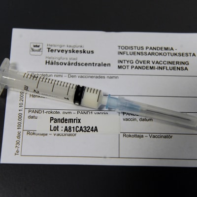 Influensavaccinet Pandemrix.