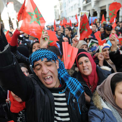 Upp till en miljon marockaner protesterade mot FN-chefen Ban Ki-moons uttalande om ockuperade Västsahara