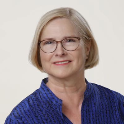 Porträtt av Moira von Wright, Åbo Akademis rektor sen 2019.