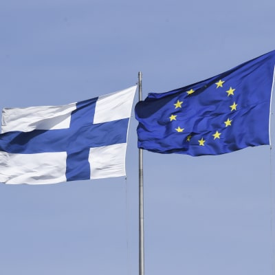 Finland och EU:s flaggor