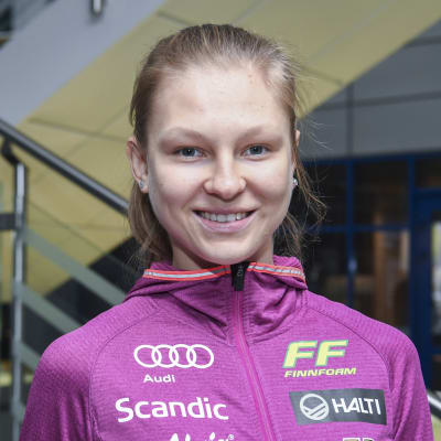 Eveliina Piippo på landslagets medieträff hösten 2019.