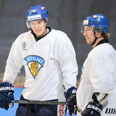 Aleksander Barkov och Jussi Jokinen, landslaget, 2015.