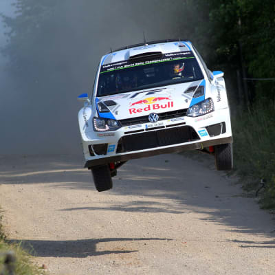Sebastien Ogier i VM-rallyt i Polen.