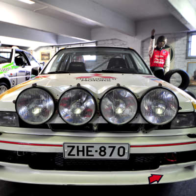 En Mitsubishi rallybil.