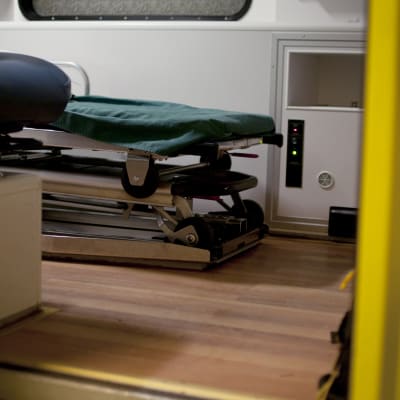 Interiör från ambulans.