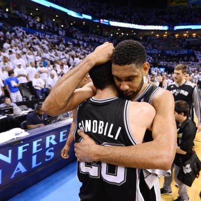 Manu Ginobili och Tim Duncan, 31.5.2014