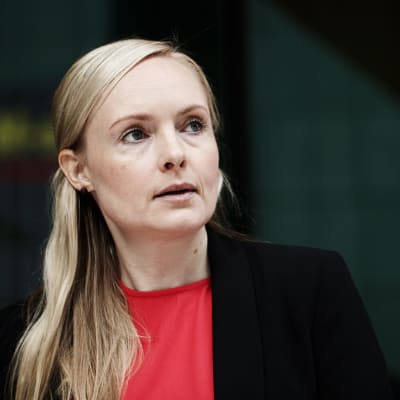 De grönas ordförande inrikesminister Maria Ohisalo i Björneborg den 16 juli 2019.
