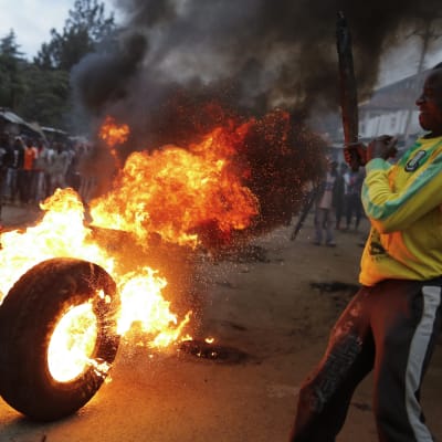 Demonstration i Nairobi efter anklagelser om valfusk i Kenya.