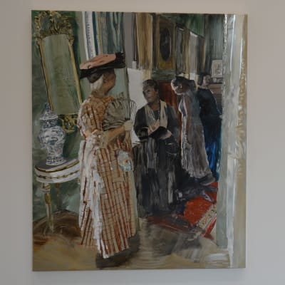 Bildkonstnären Erika Adamssons tavla från ett borgarhem, numera Museet Ett hem.