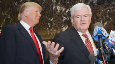 Republikanerna Donald Trump och Newt Gingrich