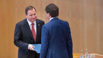 Talman Andreas Norlénger Stefan Löfven uppdraget som statsminister, fotograferat i svenska riksdagen.