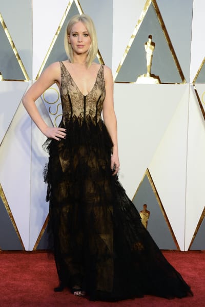 Jennifer Lawrence på Oscarsgalan 2016.