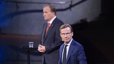 Ulf Kristersson och Stefan Löfven under en av utfrågningarna inför valet 2018.