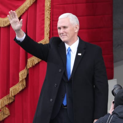 Vice president Mike Pence i Kapitolium inför Donald Trumps installation.