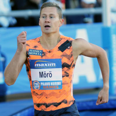 Oskari Mörö löper i Paavo Nurmi Games 2018.