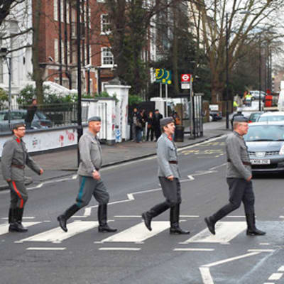 Ruokolahtelainen Korsuorkesteri Abbey Roadilla tammikuussa 2009