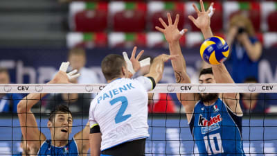 Slovenien mot Italien i EM i volleyboll