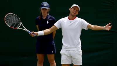 Dominic Thiem spelade i Wimbledon i början av juli.