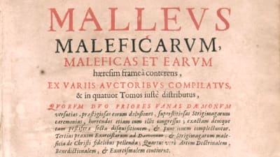 Noitavasaran (Malleus maleficarum) kansilehti vuodelta 1669.