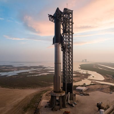 SpaceX Starship-raket i Boca Chica i Texas den 15 april 2023.
