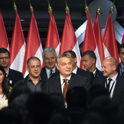Ungerns premiärminister Viktor Orbàn efter folkomröstningen om flyktingkvoter den 2 oktober 2016.