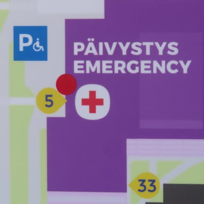 Opastuskartta Satasairaalan päivystykseen