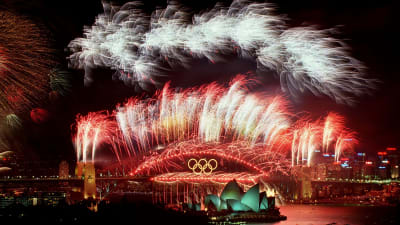 Avslutningsceremoni, sommar-OS Sydney 2000.
