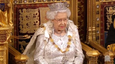 Drottning Elisabeth II håller "Queen's Speech" i parlamentet 14.10.2019