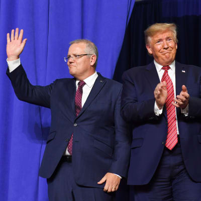 Australiens premiärminister Scott Morrison och president Donald Trump under Morrisons USA-besök den 22 september. 