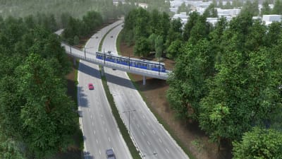 Spårjokern vid Ring I i Esbo