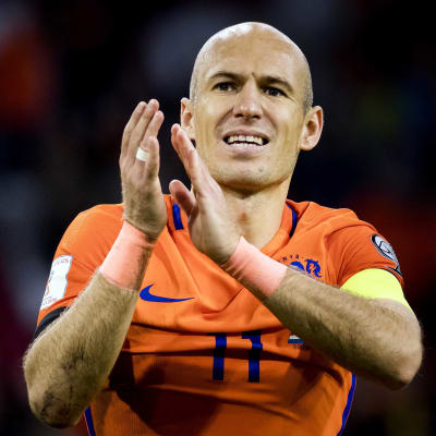 Arjen Robben slutade i landslaget 10.10.2017.