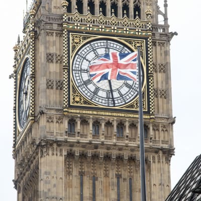 Big Ben, brittisk flagga