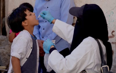 Vaccinationskampanj för att förhindra kolera i Jemen.