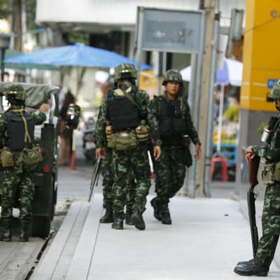 Soldater i Bangkok den 20 maj 2014