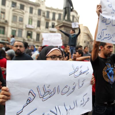 Demonstration i Kairo den 27 november i protest mot det färska demonstrationsförbudet