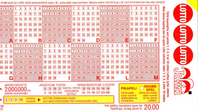 Lottokupong från 1998.