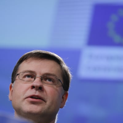 EU-kommissionens vice ordförande Valdis Dombrovskis.