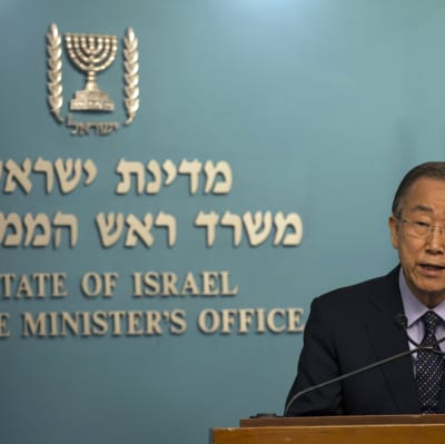 FN:s generalsekreterare Ban Ki-moon i Israel.