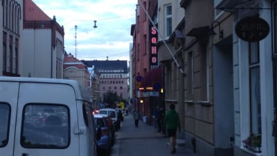 Nattklubben Soho ligger på Bangatan i Helsingfors.