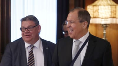 Timo Soini och Sergej Lavrov, utrikesministrar i Finland och Ryssland