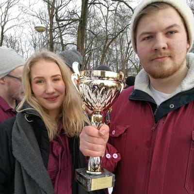 Quantums Lina Åberg och Oliver Mangs.