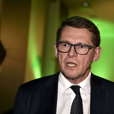 Presidentkandidat Matti Vanhanen på Centerns valvaka