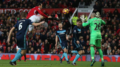 Zlatan Ibrahimovic får ett mål bortdömt mot Middlesbrough, 31.12.2016.