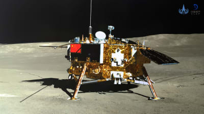 Foto av  den kinesiska rymdsonden Chang'e 4.