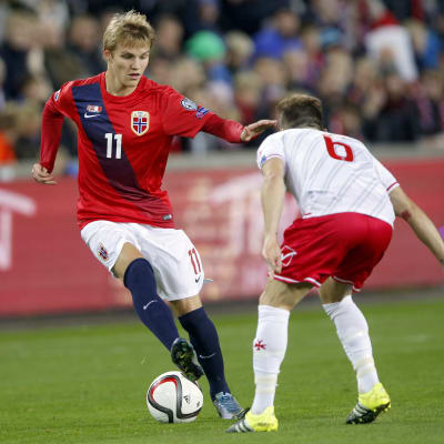 Martin Ødegaard debuterade i herrlandslaget under EM-kalet.