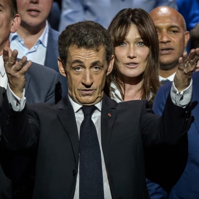 Nicolas Sarkozy på ett valmöte under primärvalen i oktober 2016.
